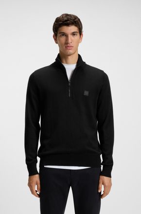 Boss Orange by Hugo Boss Kanobix Regular fit, Stehkragen mit Reissverschluss, Ton-in-Ton Logo