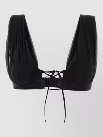 Giuseppe Di Morabito silk bra top deep v neckline