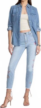 Johnny Was Cropped Skinny Jean In Medium Wash