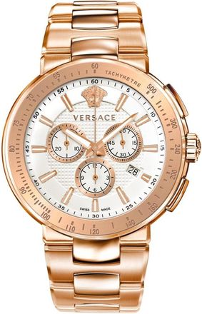 Versace Mystique Sport Chronograaf Roestvrijstalen Armband - Heren - Horloges - Roze - ONE Size - Accessoires