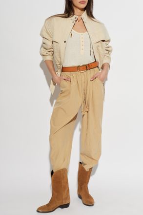 Isabel Marant Falcona Trousers, Womens, Beige