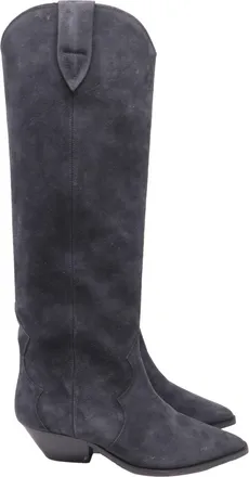 Isabel Marant Denvee Knee-High Boots in Grey Suede