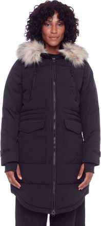 Alpine North UKON - Vegan Down Drawstring Winter Parka in Black at Nordstrom, Size X-Large