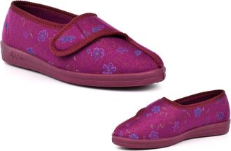 Generic Womens Wide Fit Slippers Ladies Wide Fit Slippers Size 7 Rubber Sole Slipper Size 4 Womens Washable Slipper Rubber Sole Touch Fastening Machine Washab