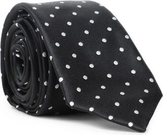 Tom Ford Cravatta in seta a pois - Nero