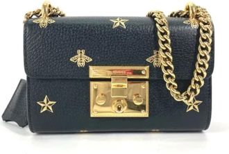 Gucci Pre-owned Leather gucci-bags - Dames - Vintage Schoudertas - Zwart - ONE Size - Vintage