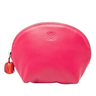 Loewe Pre-owned Nappa Leren Pouch - Dames - Pre-owned - Roze - Maat: ONE Size Leer