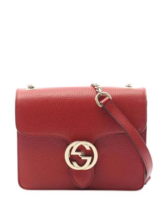 Gucci 2016-2025 Small Dollar Grained Calfskin Interlocking G crossbody bag - Red