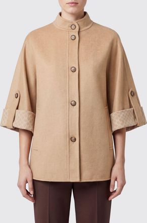 Max Mara Mantella monopetto in lana e cashmere con collo alto