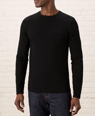 Pact Luxe Essential Slim Long Sleeve Tee Made With Organic Cotton in Black at Nordstrom, Size Xx-Large