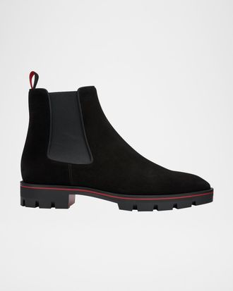 Christian Louboutin Men & apos;s Alpinosol Lug Sole Chelsea Boots