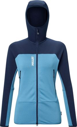 Millet Blue Fusion Grid Two-Tone Fitted Hoodie
