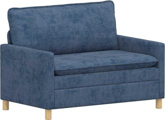 vidaXL Sof&aacute; Azul 126 X 81 X 87,5 Cm Poli&eacute;ster Vidaxl