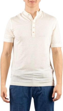 FILIPPO DE LAURENTIIS Shirt met korte mouwen - Heren - T-shirts - Beige - XL - Katoen - Tops