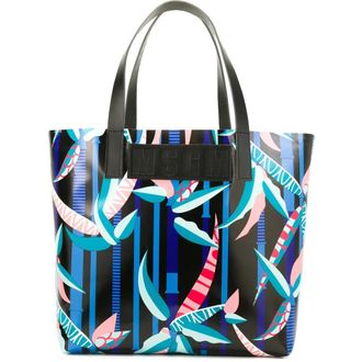 Msgm Tote Bags, female, Multicolor, Size: ONE SIZE Graphic Print Tote