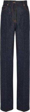 Ferragamo Wide Leg Denim Jeans, Brand Size 42 ( US Size 8 )