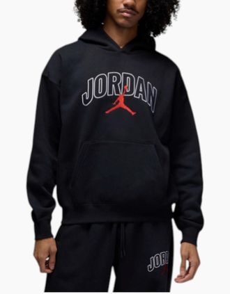 Nike Mens Nike Mens Jordan Hoodie Fleece Pullover - Black - Size: 38
