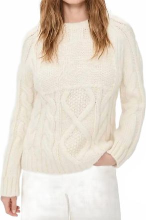 Lingua Franca Bjorn Equestrian Crewneck Sweater In Beige
