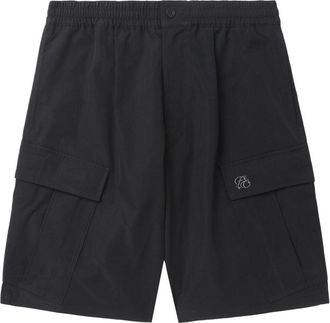 Five CM logo-embroidered cargo shorts - men - Polyester - L - Black