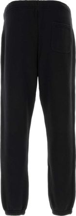 Autry Mens Black Cotton Joggers Jerseyblack Exterior: Pantaloni Trousers