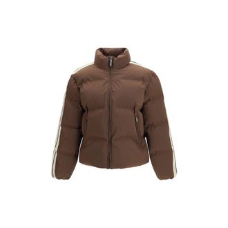 Palm Angels Brown Polyamide Full-Length Mens Jacket