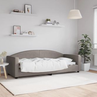 vidaXL Sof&aacute; Cama Sin Colch&oacute;n Tela Gris Taupe 80x200 Cm Vidaxl