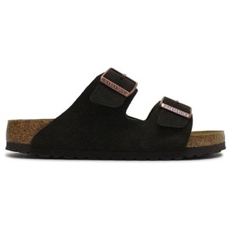 Birkenstock Arizona Leather Womens Slides Sandals - Mocha - Size:UK 4.5