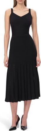 H&eacute;rve L&eacute;ger The Rosa Midi Dress in Black at Nordstrom Rack, Size Medium