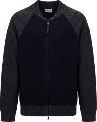 Moncler Truien & Vesten, Heren, Blauw, L, Tricot Cardigan