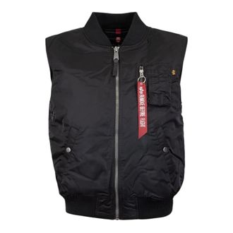 Alpha Industries Polar Vest Bomber in Pile - Heren - Bodywarmers - Zwart - L - Jassen