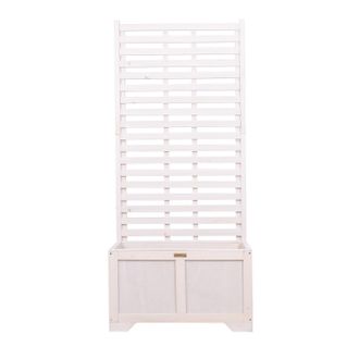 OEM Maceta P&eacute;rgola Vintage 80 X 42 X 180 Cm - Maceta De Madera Con Escalera Para Balc&oacute;n, Terraza, Jard&iacute;n, 120 L - P&eacute;rgola De Madera Para Plantas Trepadora