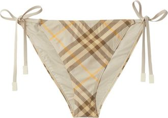 Burberry check-print bikini briefs - women - Elastane/Polyamide/Polyamide/Elastane - M - Neutrals