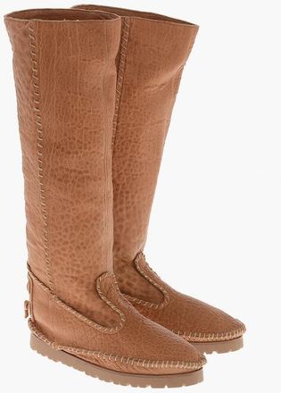 Dsquared2 Vintage-Effect Leather Boots CAMPING size 36