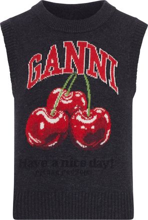 Ganni GRAPHIC WOOL VEST - Ganni - Woman