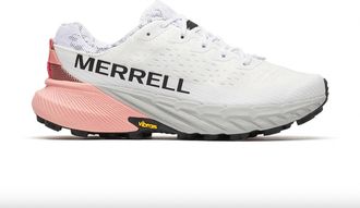 Merrell WomenS Agility Peak 5 Trail Running Shoes In White/soft Coral