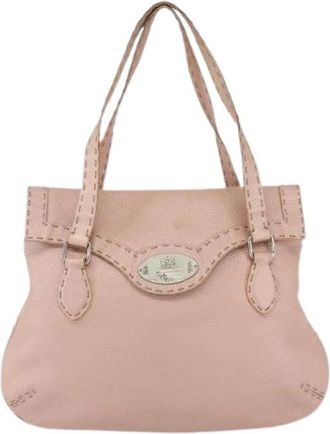 Fendi Pre-owned Vintage Handtas - Dames - Vintage Handtas - Roze - ONE Size - Leer - Vintage