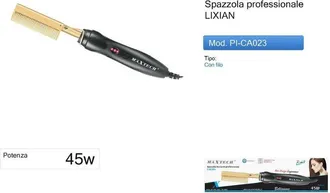 Trade Shop Trade Shop - Cepillo De Alisado Profesional El&eacute;ctrico Peinado Peinado Pie Pi-ca023