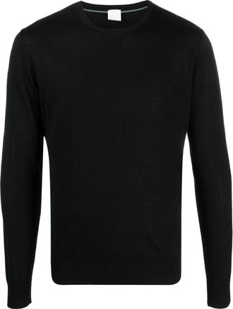 Pal Zileri crew-neck wool jumper - men - Wool - 56 - Black