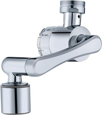 OEM Extensi&oacute;n Giratoria Para Grifo - Aireador De Grifo Giratorio De 1080&deg; Para Fregadero - Con Filtros De Algod&oacute;n Pp - Plateado