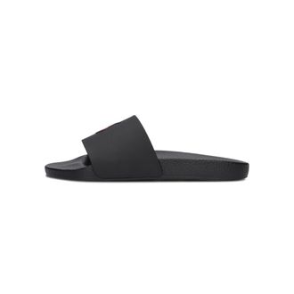 Polo Ralph Lauren Schoenen, Heren, Zwart, 44 EU, Zwarte Slide Strand Slippers