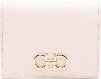 Ferragamo Portafoglio in pelle con placca logo - Rosa