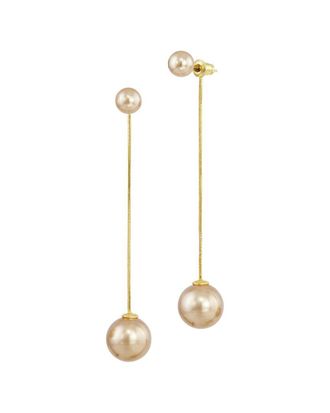 Savvy Cie Jewels Plated 13-14Mm Pearl Stud Earrings