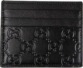 Gucci Embossed GG Leather Card Holder