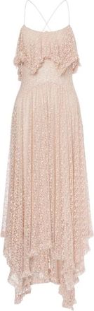 Philosophy di Lorenzo Serafini Lace Longuette Dress - Dames - Feestkleedjes - Roze - S - Kleedjes
