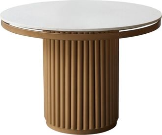 Tikamoon Mesa redonda de metal y terrazo para 4/6 personas