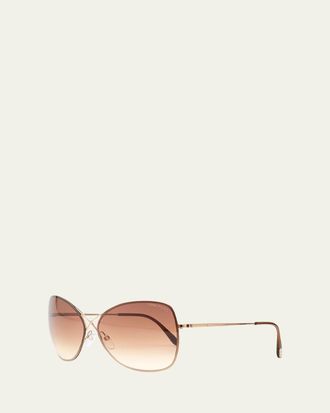 Tom Ford Colette Metal-Frame Butterfly Sunglasses