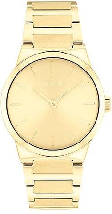 Calvin Klein Reloj de pulsera de acero chapado en oro