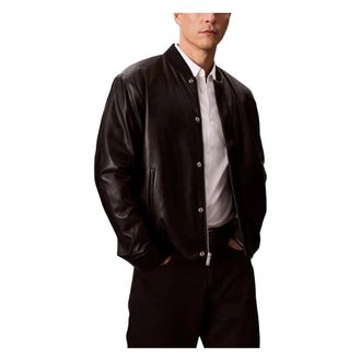 Calvin Klein Jeans Imitatie leren bomberjack - Heren - Zomerjassen - Zwart - XL - Polyester - Jassen