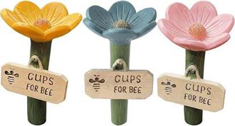 OEM Botellas De Agua Para Abejas, Juego De 3, Bebederos Para Abejas, 11 Cm, F&aacute;cil De Llenar, Granjas, Terrazas, Colores: Azul, Amarillo Y Rosa