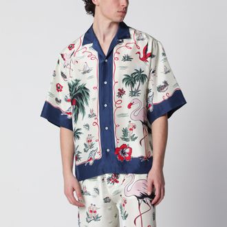 Dsquared2 Aloha Souvenir silk bowling shirt in multicolor